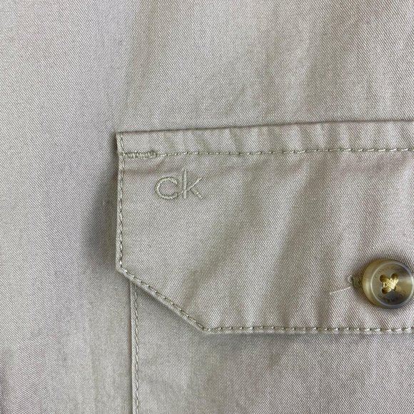 CALVIN KLEIN Khaki Green Button Down NWT - Picture 3 of 8